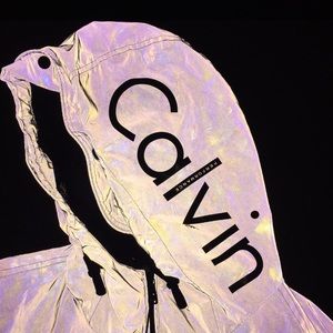 Fluorescent Calvin Klein wind breaker